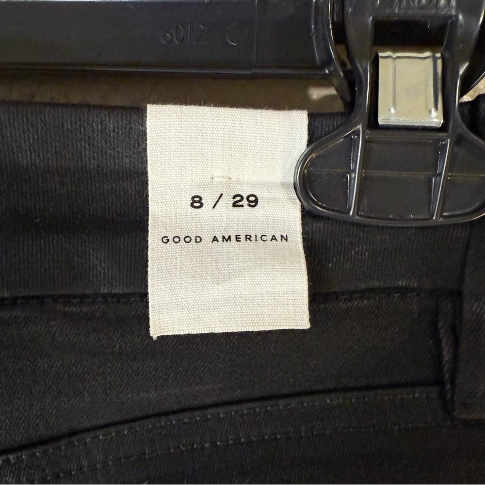 Good American Good Legs Black Coated Skinny Jeans Pants - Sz 8/29, NWT - Picture 8 of 14
